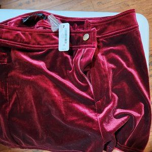 Faux velvet shorts